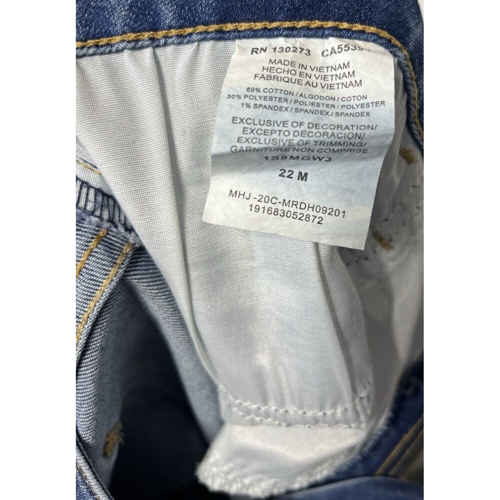 Lee Riders Capri Jeans Plus Size 22M BlueDenim Midrise Stretch Cropped Casual - Picture 6 of 7
